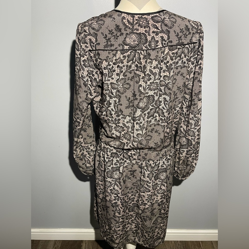 Rebecca Taylor Black and Cream Lace Dress - Picture 4 of 13